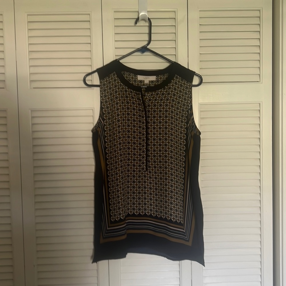 LOFT sleeveless blouse, great for layering or alone!